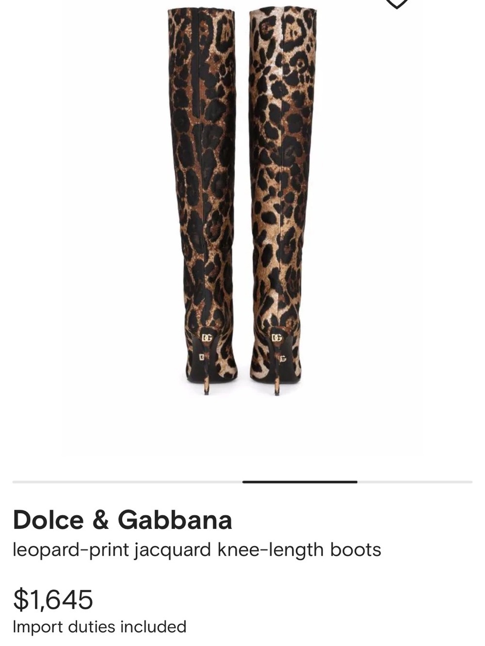 Dolce & Gabbana Leopard-Print Over-the-Knee Stiletto Boot - Brown/Black
